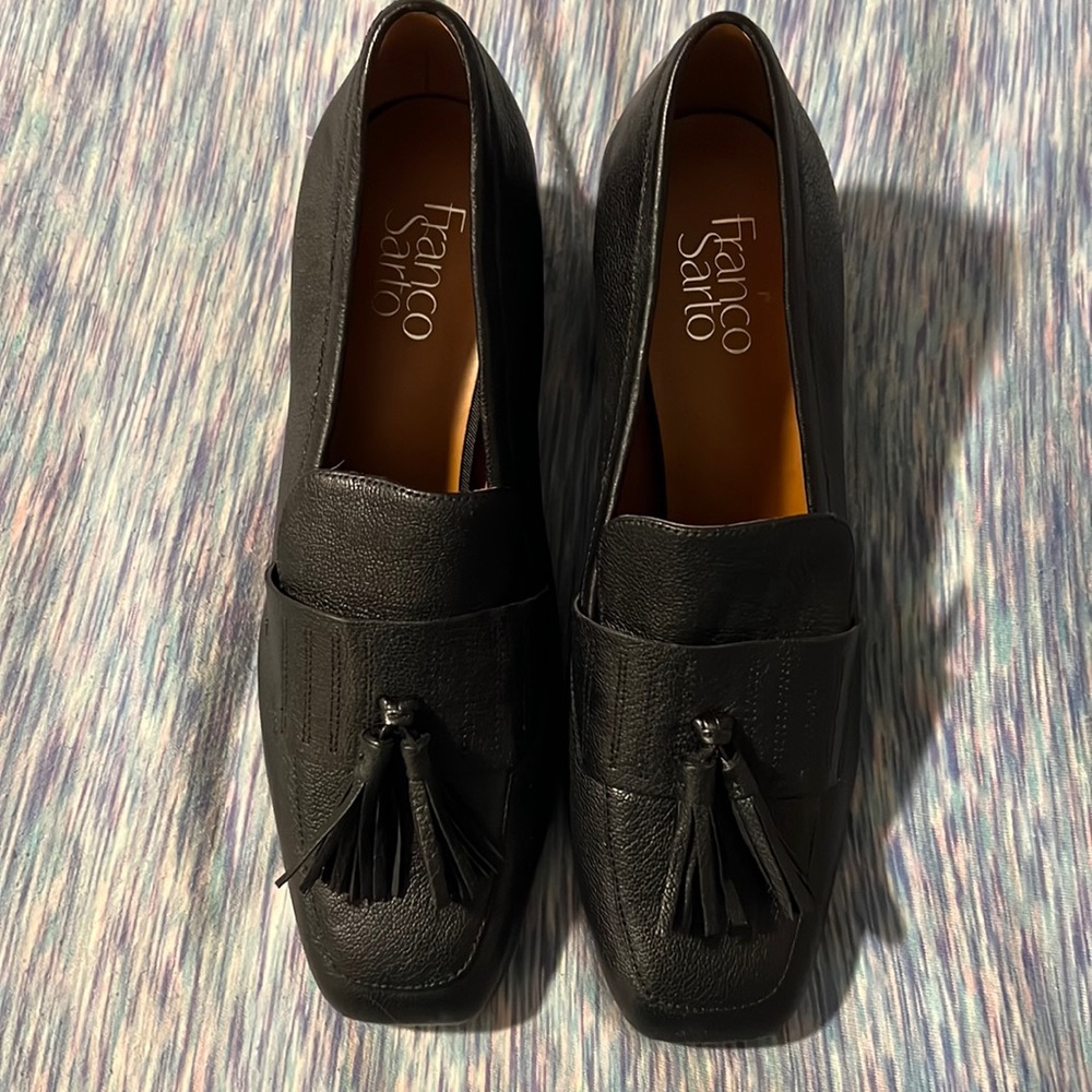 Black Heeled Loafers